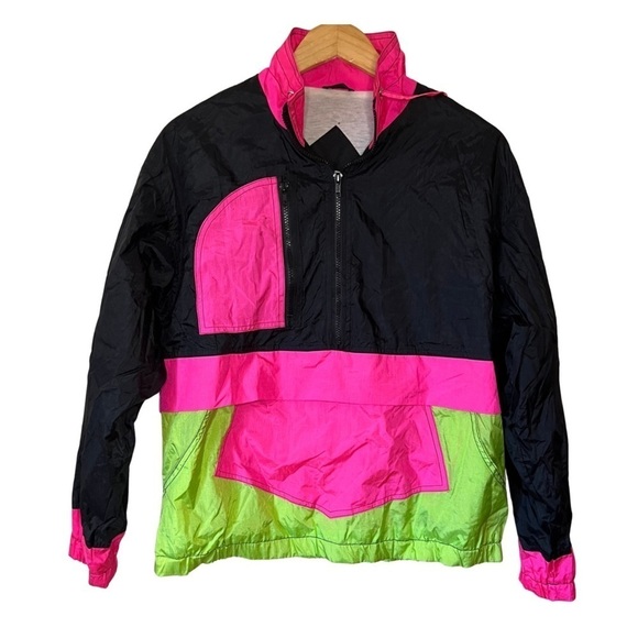 B.I. GEAR Jackets & Blazers - Vintage 90’s B.I. GEAR Color Block Neon Windbreaker Size Medium